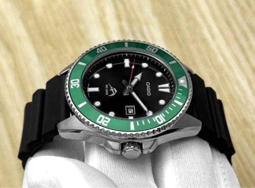 MDV-106 Reloj Casio Marlin Duro para Hombre Pulsera de Caucho Análogo