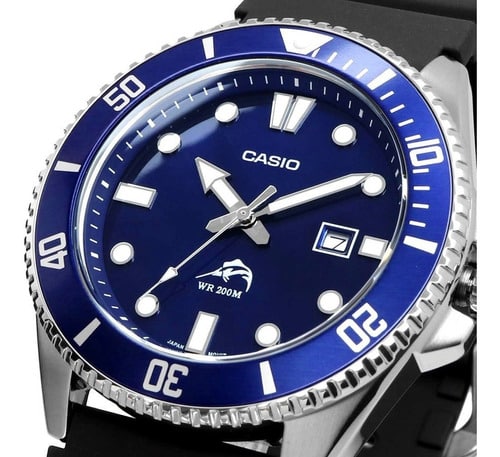 MDV-106 Reloj Casio Marlin Duro para Hombre Pulsera de Caucho Análogo