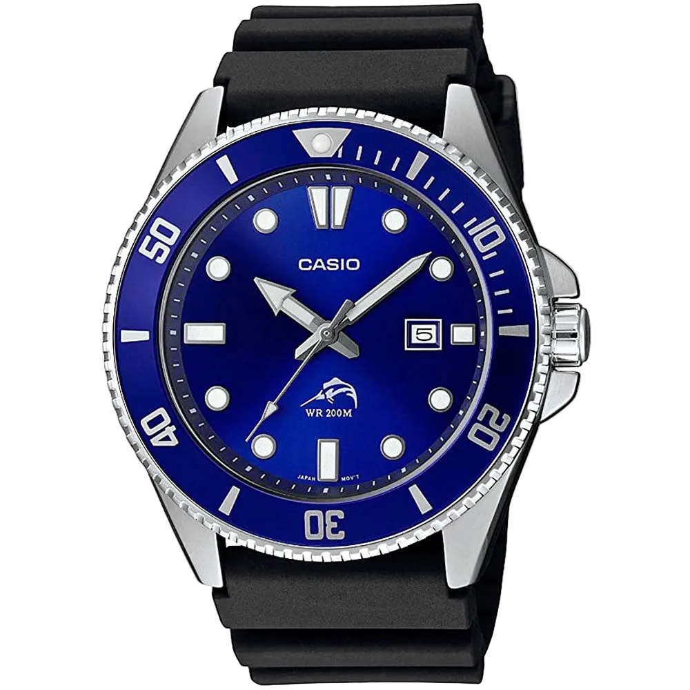 MDV-106 Reloj Casio Marlin Duro para Hombre Pulsera de Caucho Análogo