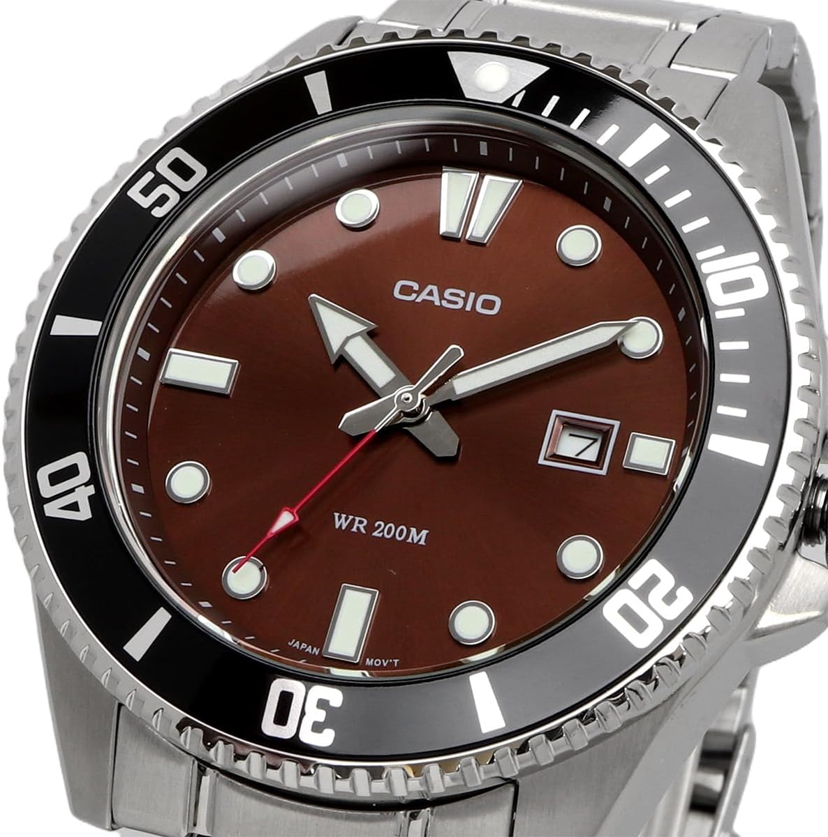 MDV-107 Casio Reloj para Hombre Pulsera de Metal Análogo