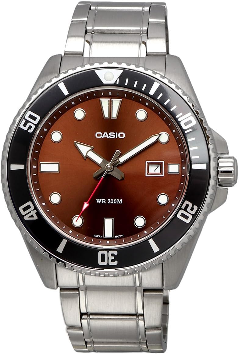 MDV-107 Casio Reloj para Hombre Pulsera de Metal Análogo