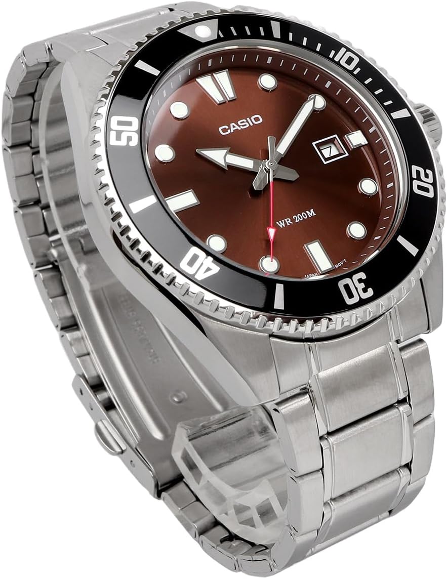 MDV-107 Casio Reloj para Hombre Pulsera de Metal Análogo