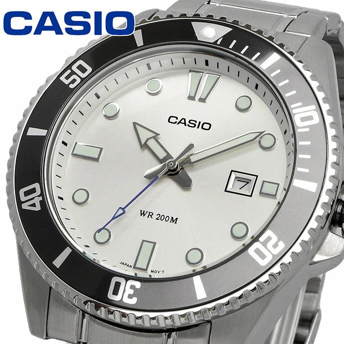 MDV-107 Casio Reloj para Hombre Pulsera de Metal Análogo