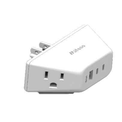 MFS2WC2TP Tomacorrientes Mifaso 2 conexiones más usb A