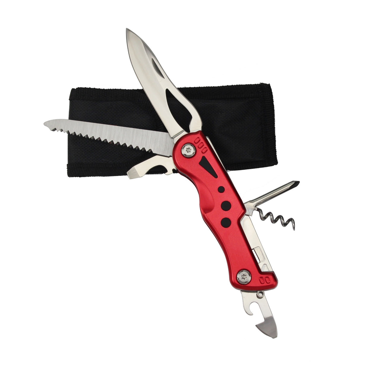 Navaja Multiuso Marca Traveler 12 en 1 Modelo MS001G Agarrador de Aluminio