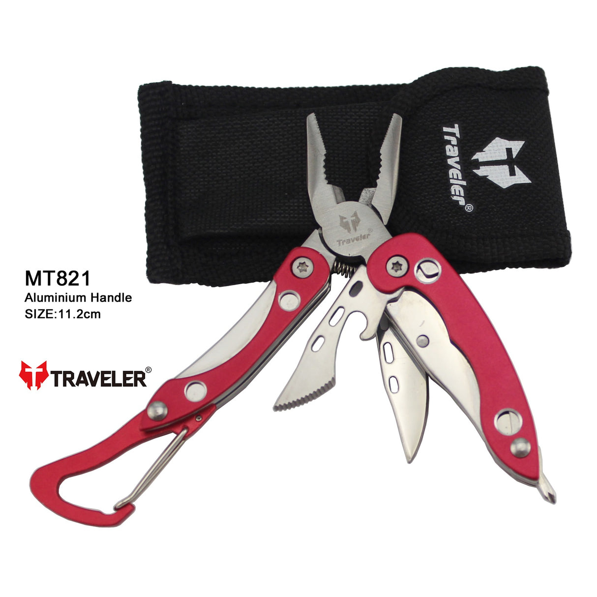 Navaja Multiuso Marca Traveler Agarre de Aluminio Modelo MT821