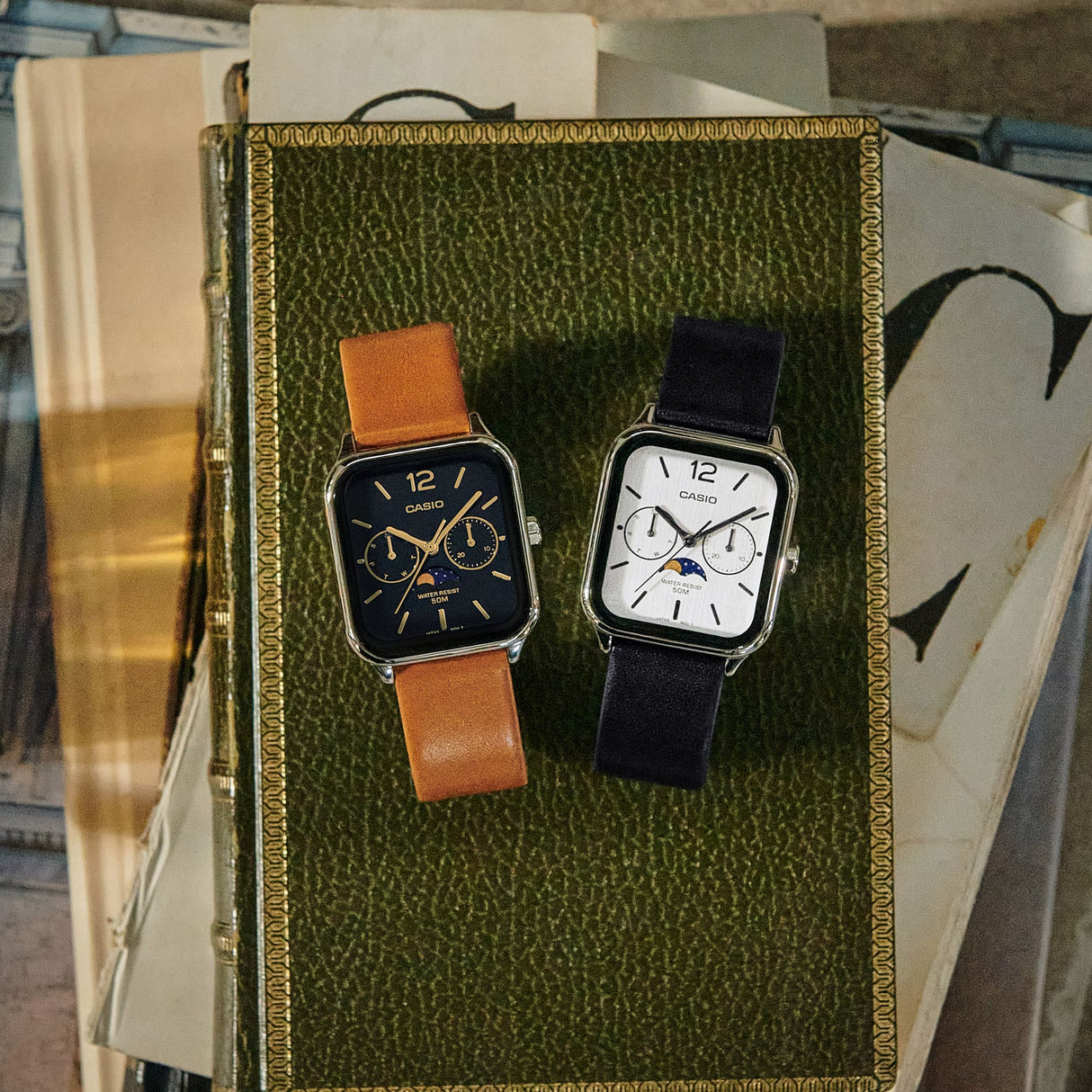 MTP-M305L Reloj Casio para hombre pulsera de cuero