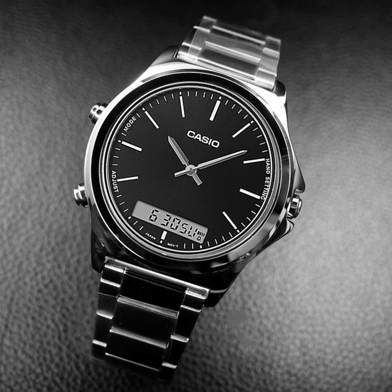 MTP-VC01 Reloj Casio para Hombre Pulsera de Metal Doble hora