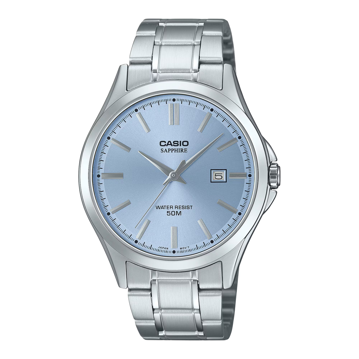 MTS-115D Reloj Casio de hombre correa de metal con cristal de zafiro