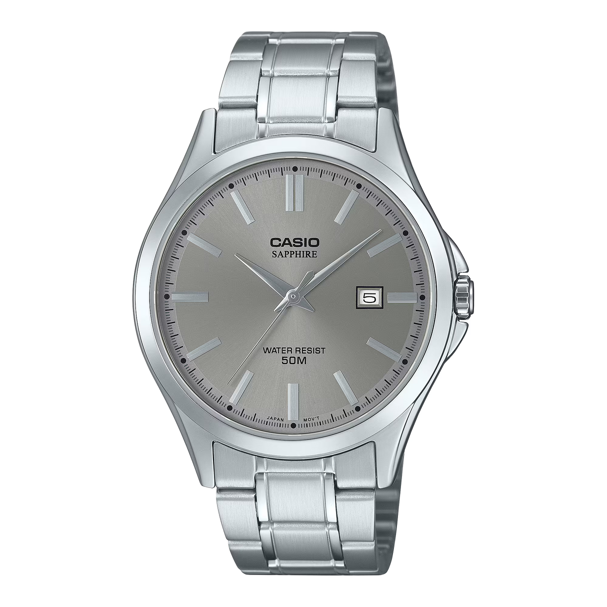 MTS-115D Reloj Casio de hombre correa de metal con cristal de zafiro