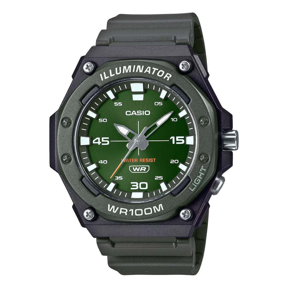 MW-620 Reloj Casio Illuminator Análogo Pulsera de Caucho para Hombre