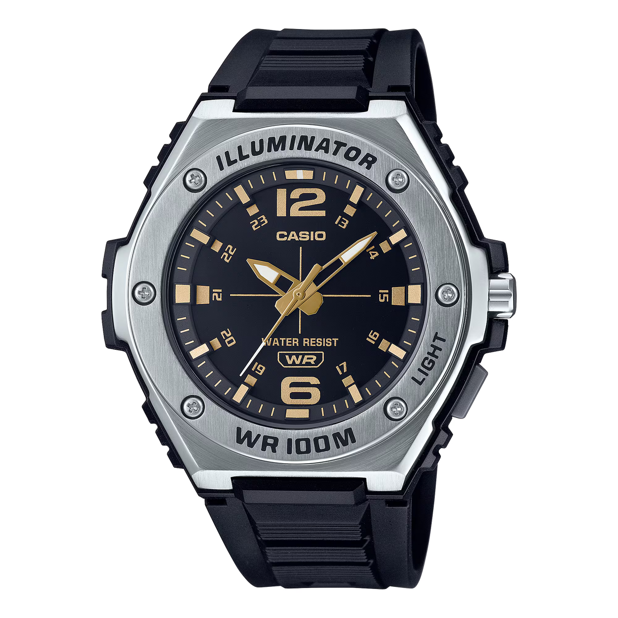 MWA-100 Reloj Casio para Hombre Pulsera de Caucho Análogo Illuminator