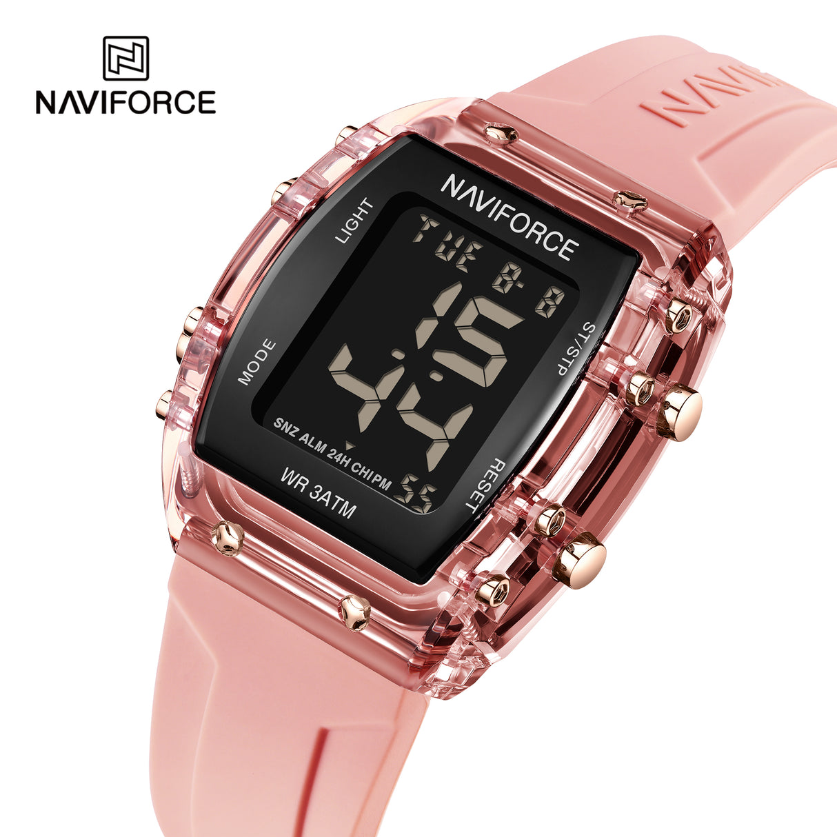 NF7102 Reloj NAVIFORCE para dama pulsera de caucho digital