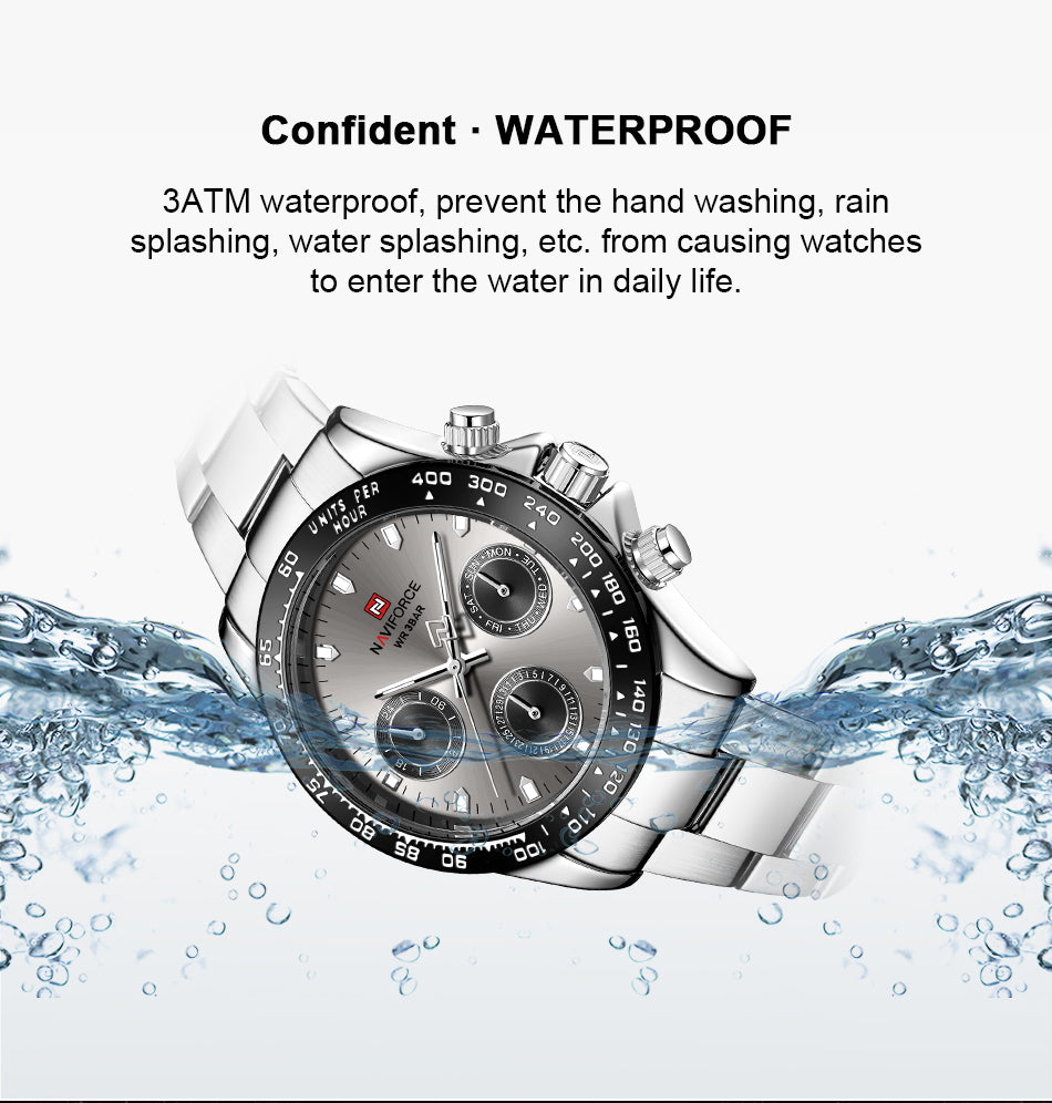 NF9193 Reloj Naviforce para Hombre Análogo Pulsera de Metal