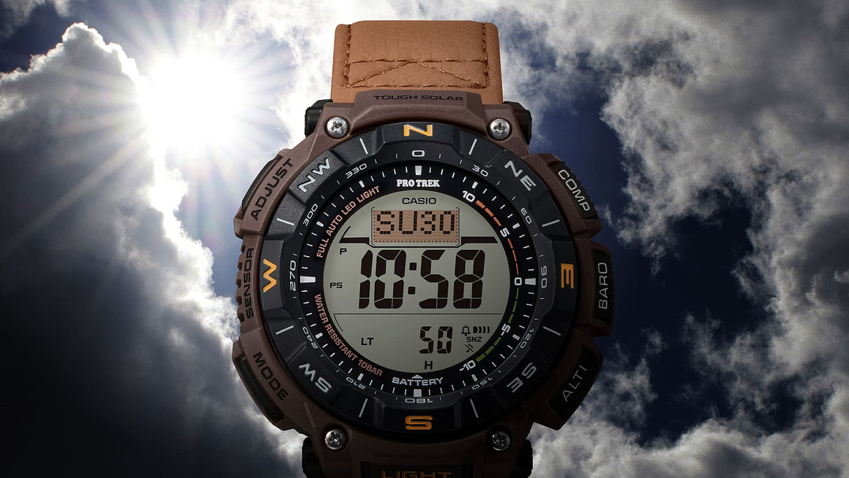 PRG-340 Reloj Casio Pro Trek para hombre pulsera de piel