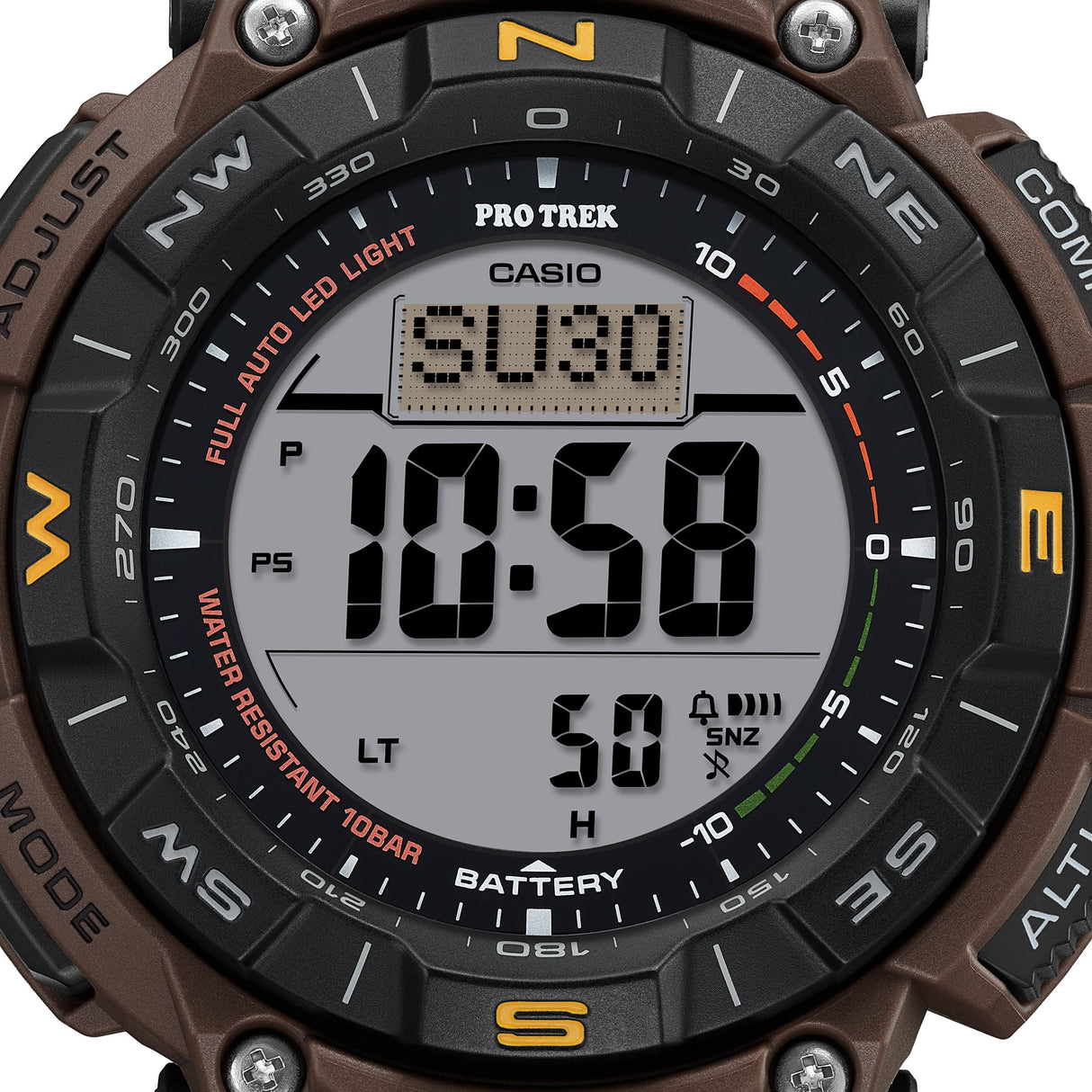 PRG-340 Reloj Casio Pro Trek para hombre pulsera de piel
