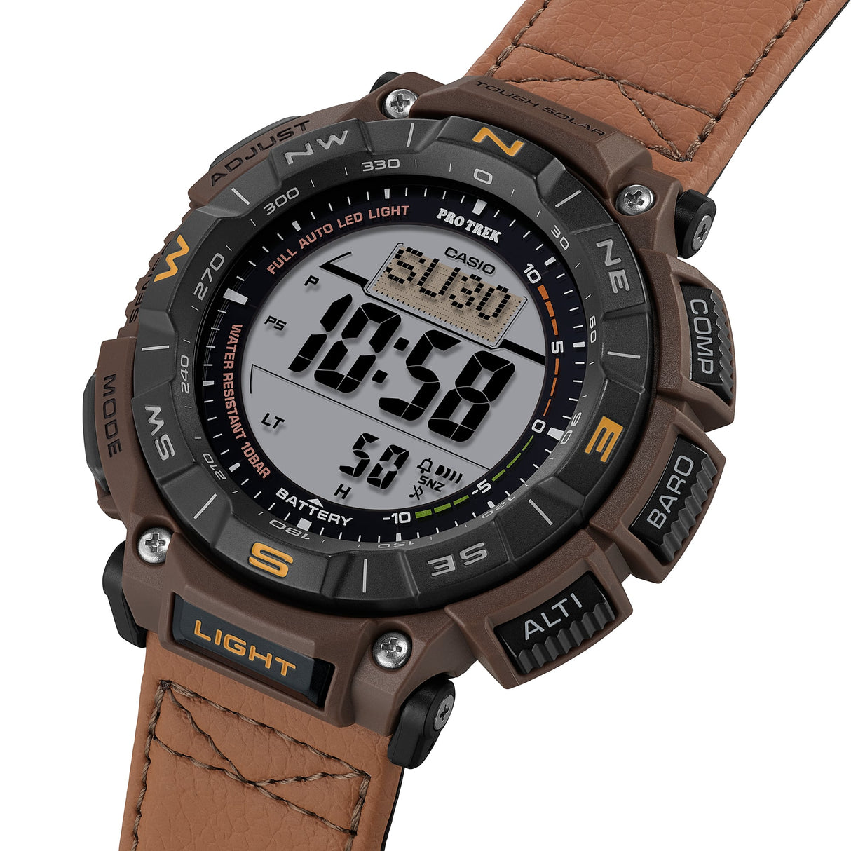 PRG-340 Reloj Casio Pro Trek para hombre pulsera de piel