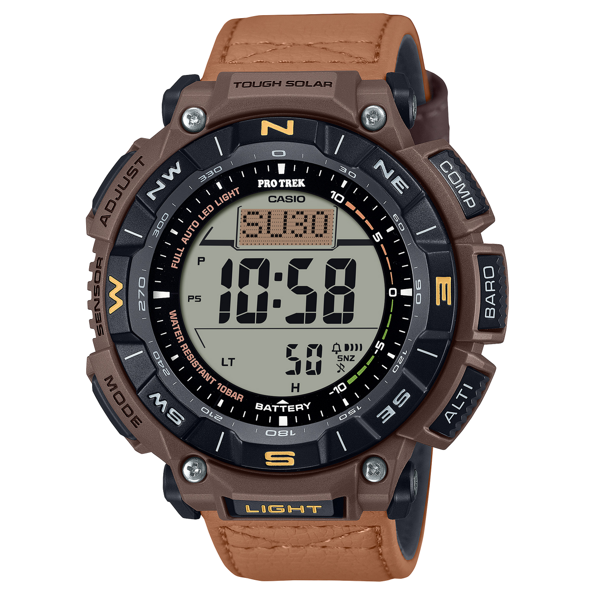 PRG-340 Reloj Casio Pro Trek para hombre pulsera de piel