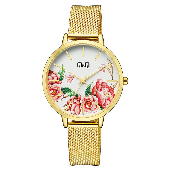 QZ67J Reloj QQ Análogo para Dama Pulsera Mesh