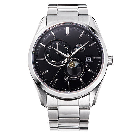 RA-AK0307B Reloj Orient sun and moon de hombre pulsera de metal