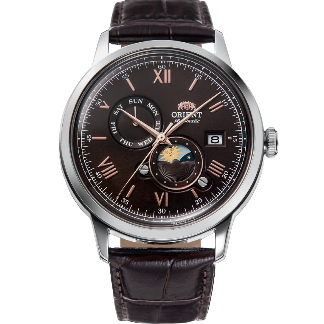 RA-AK0804Y Orient Bambino de caballero correa de cuero