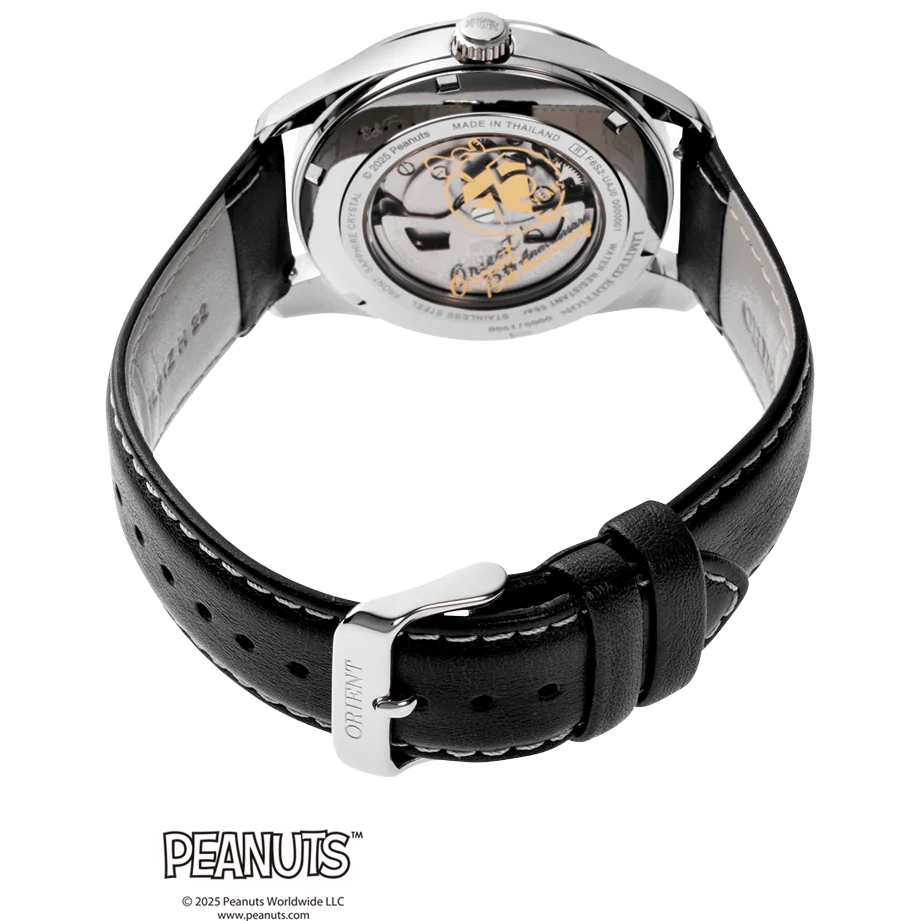 RA-AR0011S Reloj Orient Peanuts Snoopy 75th Anniversary Corazón Abierto de hombre pulsera de piel