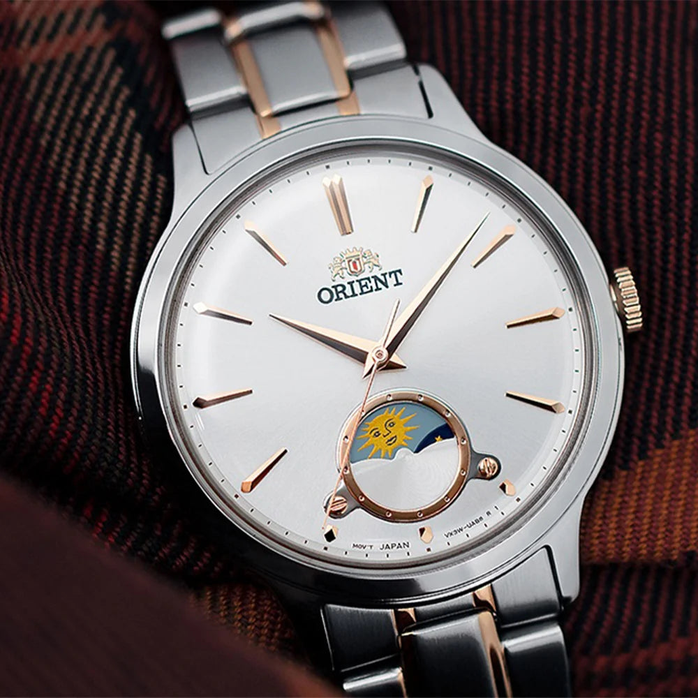 RA-KB0001S Reloj Orient Sun And moon de mujer correa de metal