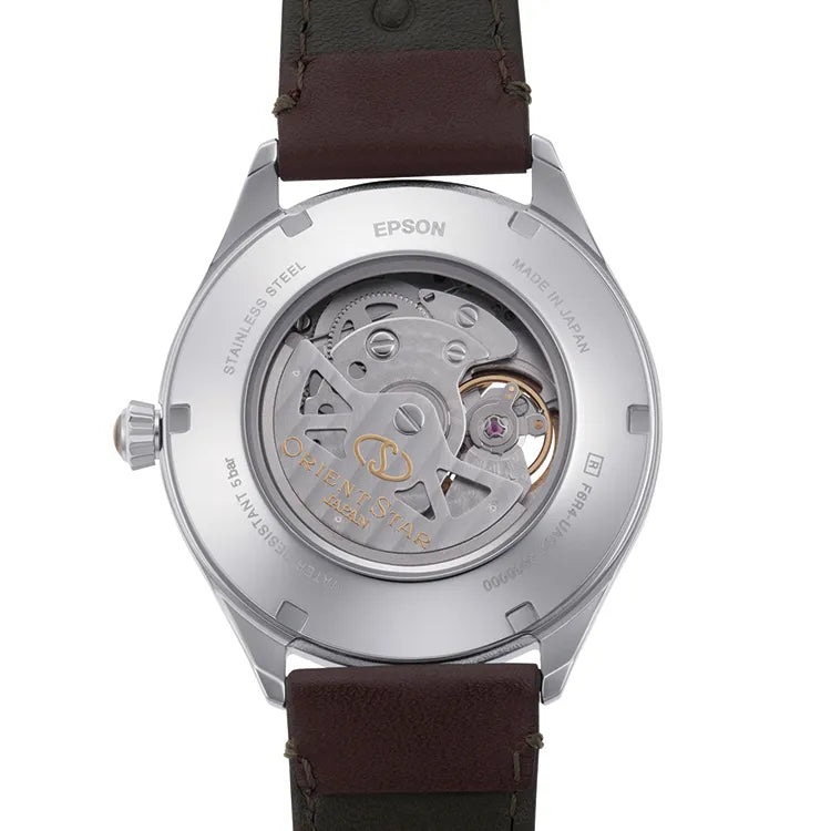 RE-AT0202E Reloj Orient Semi Skeleton de hombre correa de cuero