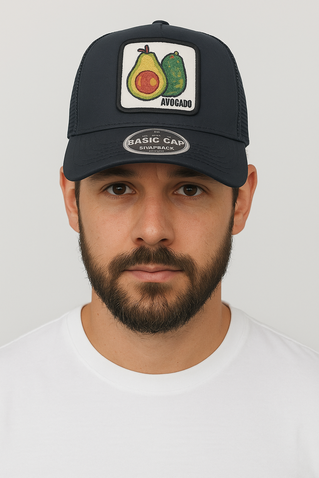Gorras Basic Cap Authentic food Aguacate con malla trasera