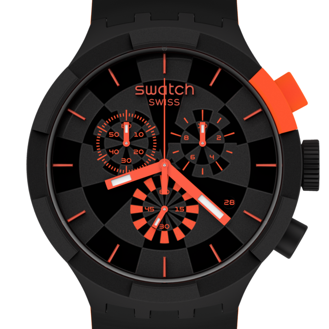 SB02B402 Reloj Swatch Big Bold de hombre pulsera de caucho