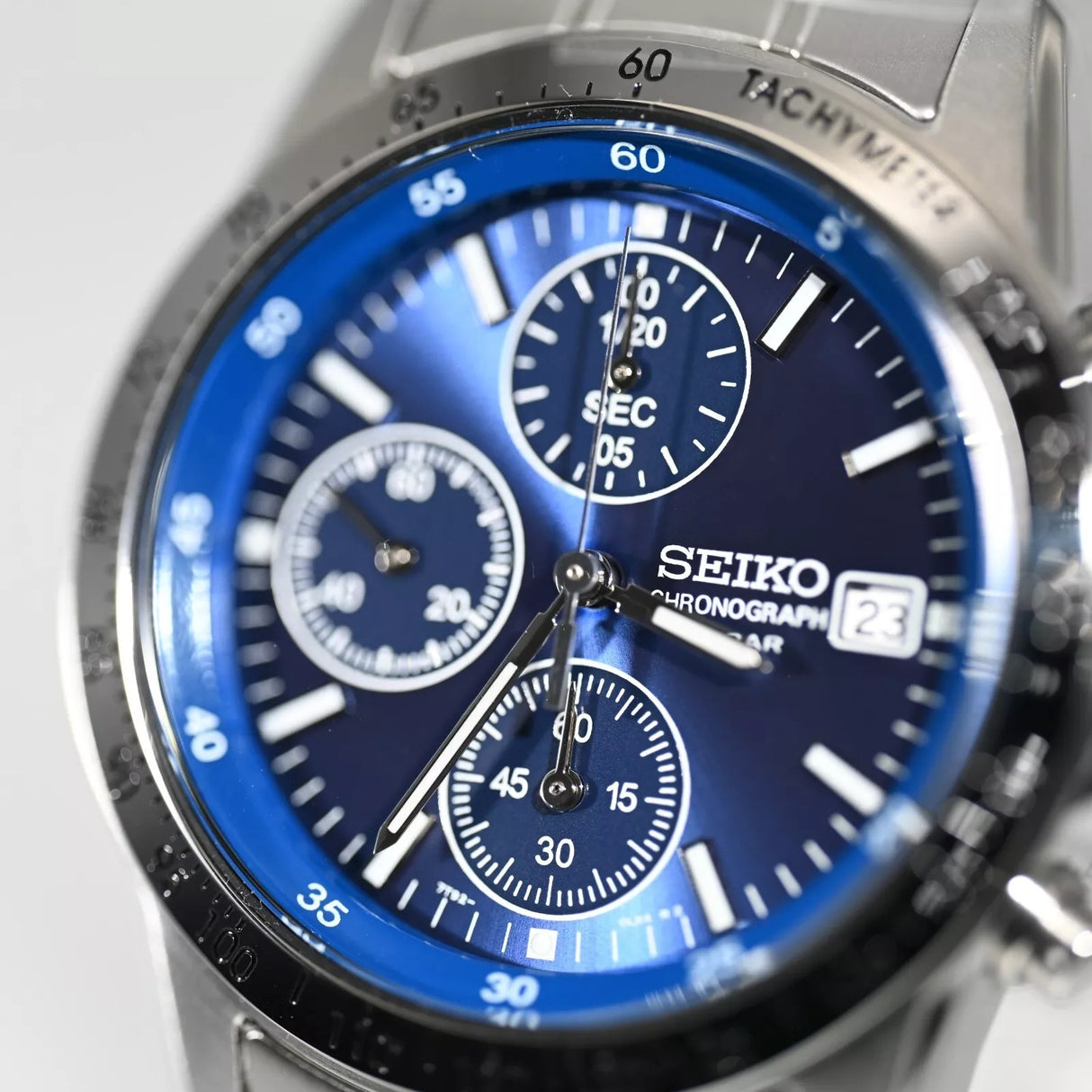 SBTQ071 Reloj Seiko para caballero Dial Azul pulsera de Metal