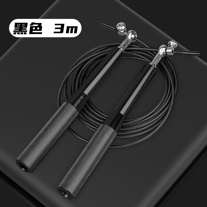 #JF10 Cuerda de salto profesional con mango de aluminio y cable de acero