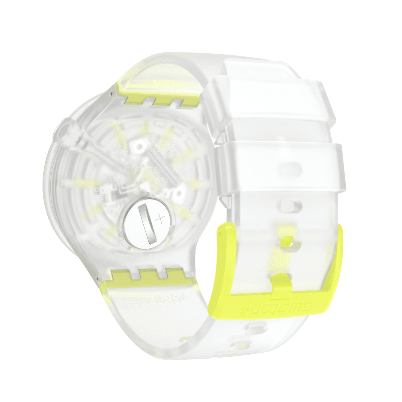 SO27E103 Reloj Swatch Yellowinjelly de caballero pulsera de caucho