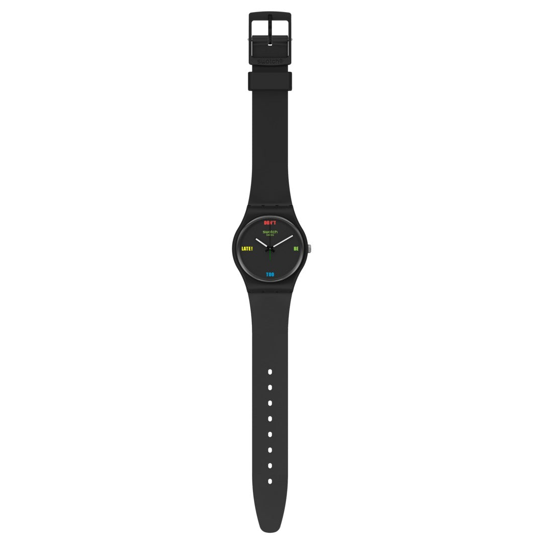 SO28B102 Reloj Swatch Dont Be Too Late unisex banda de resina