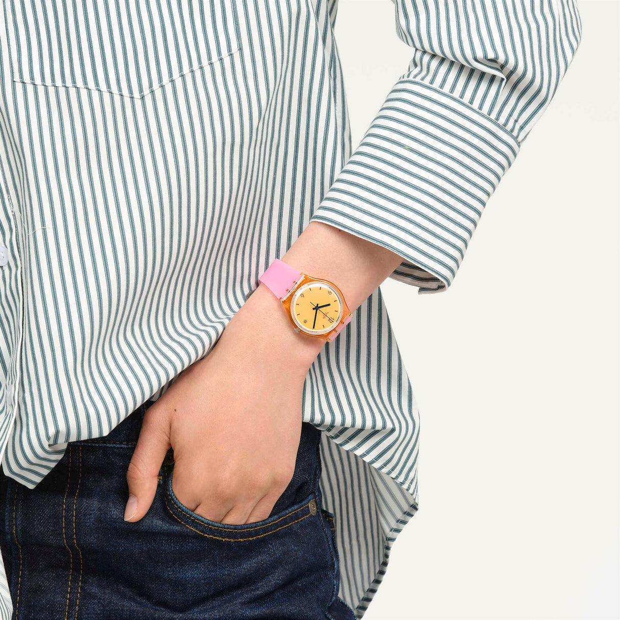 SO28O401 Reloj Swatch Coral Dreams unisex banda de caucho