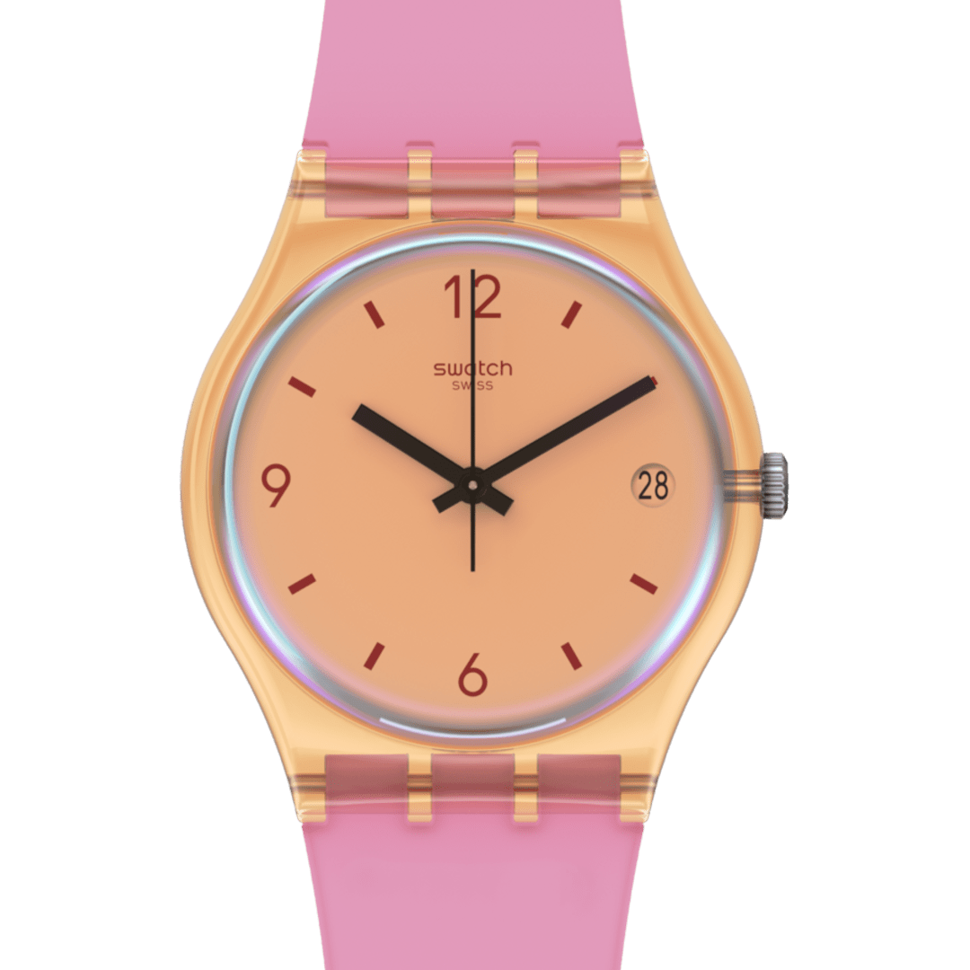 SO28O401 Reloj Swatch Coral Dreams unisex banda de caucho