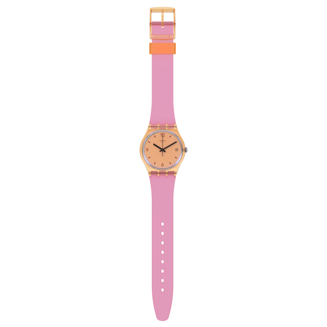SO28O401 Reloj Swatch Coral Dreams unisex banda de caucho