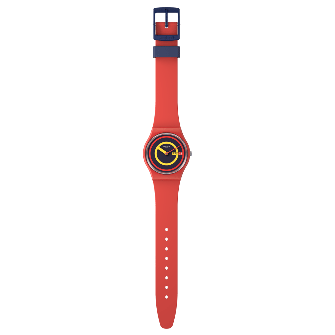 SO28R702 Reloj Swatch Concentric Red unisex pulsera de caucho