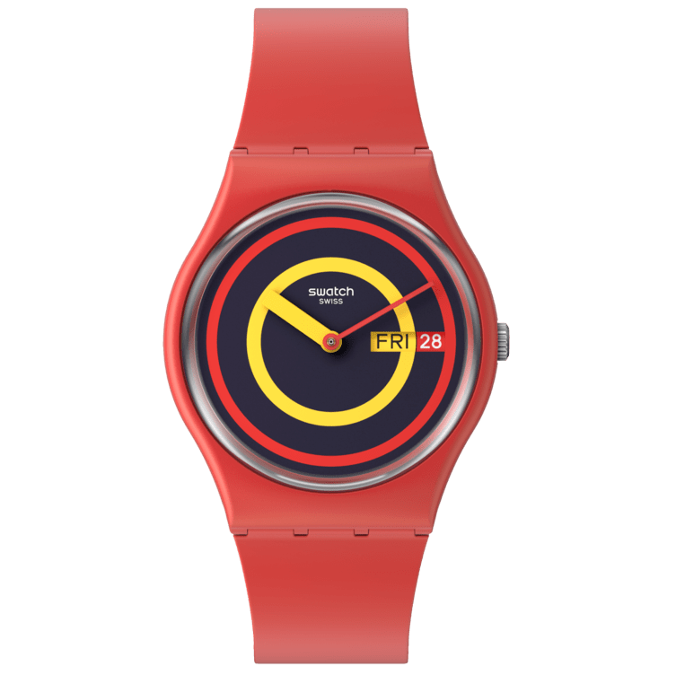 SO28R702 Reloj Swatch Concentric Red unisex pulsera de caucho