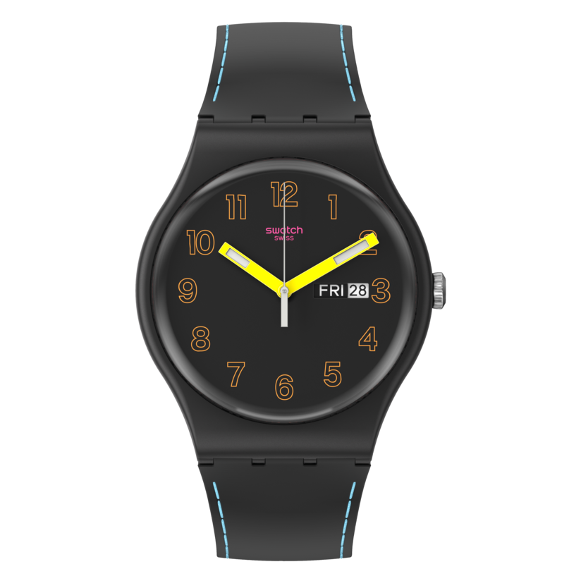 SO29B707 Reloj Swatch Dark Glow de hombre pulsera de silicona