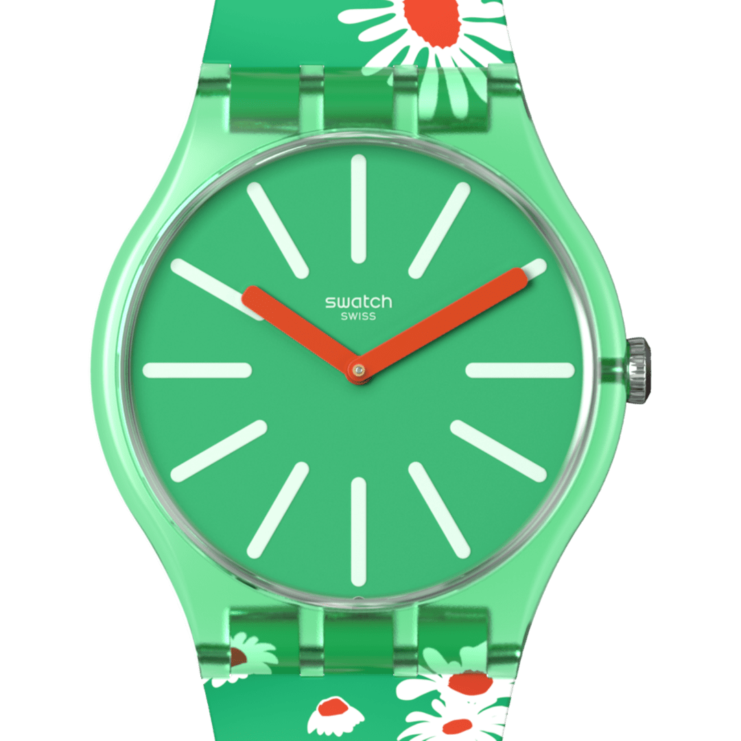 SO29G104 Reloj Swatch Meadow Flowers unisex banda de resina 41 mm