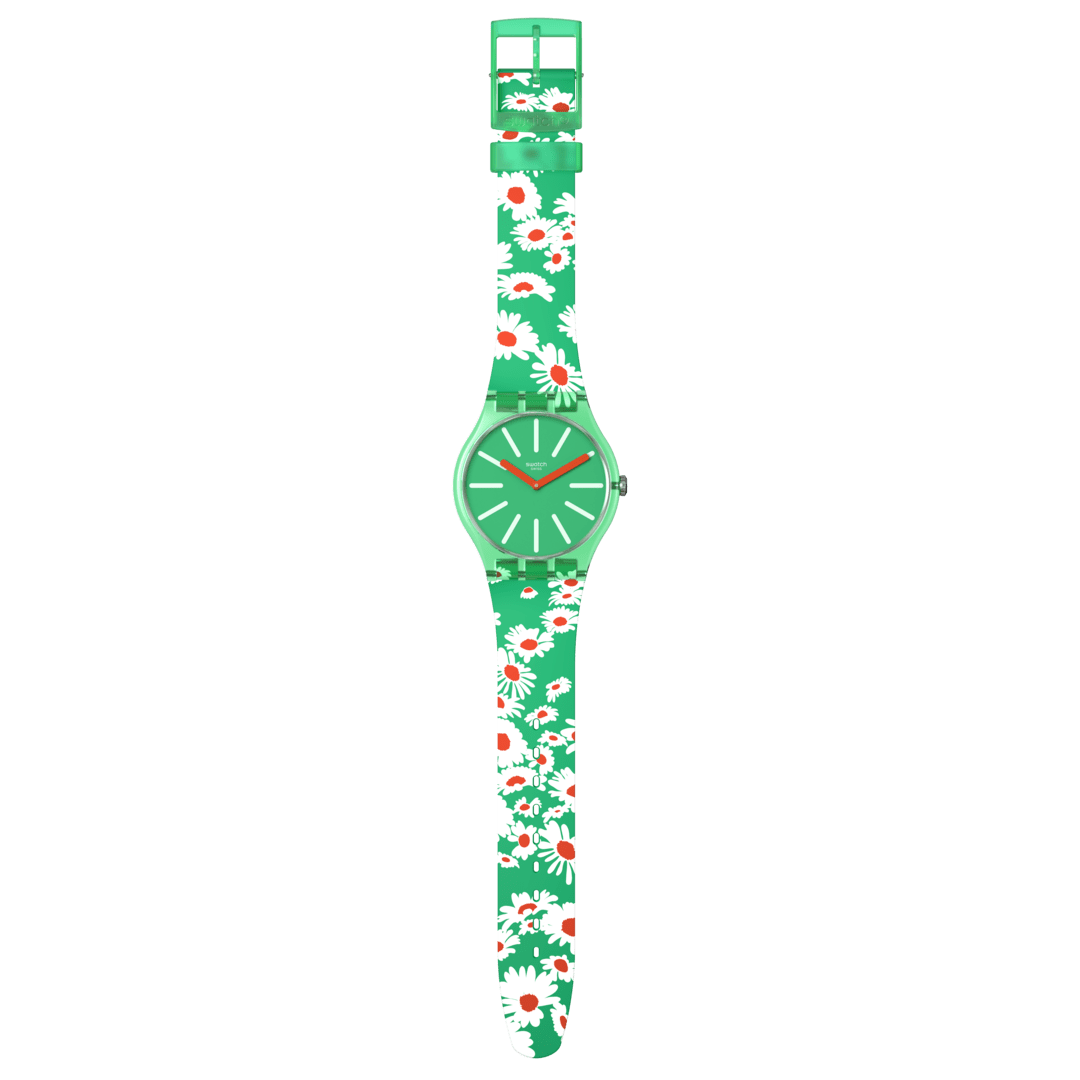 SO29G104 Reloj Swatch Meadow Flowers unisex banda de resina 41 mm