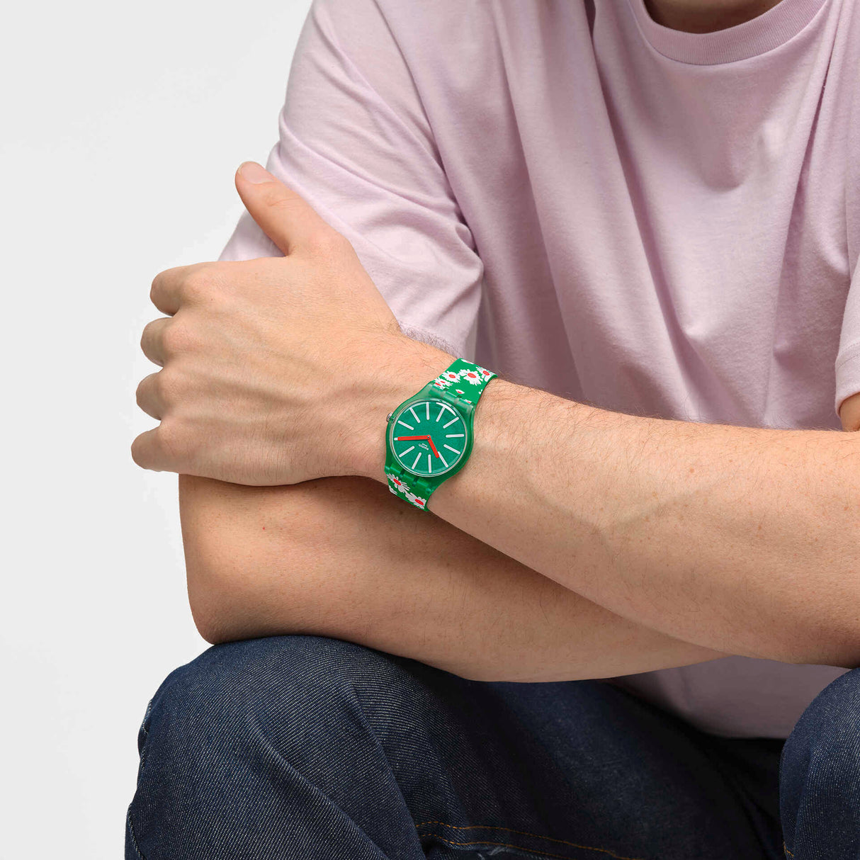 SO29G104 Reloj Swatch Meadow Flowers unisex banda de resina 41 mm