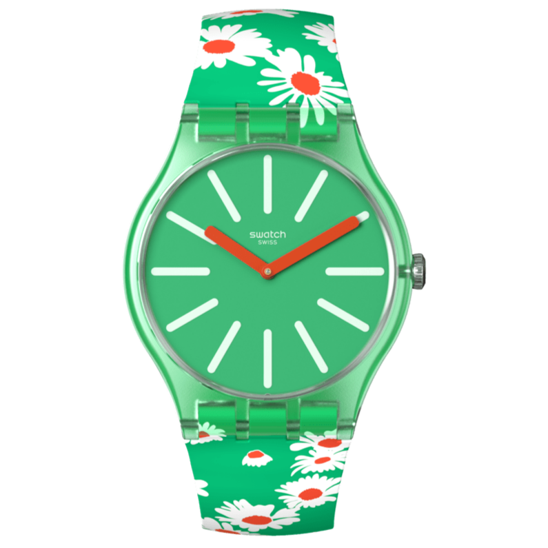 SO29G104 Reloj Swatch Meadow Flowers unisex banda de resina 41 mm