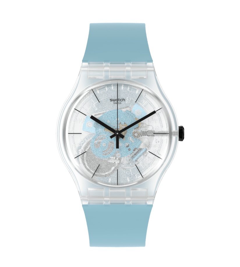 SO29K105 Reloj Swatch Blue Daze de dama correa de caucho