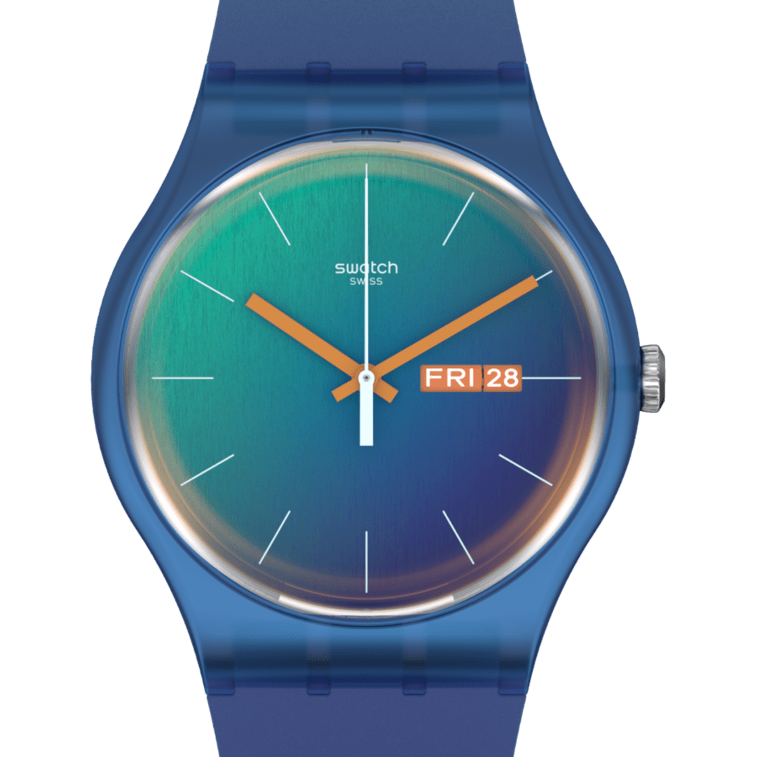 SO29N708 Reloj Swatch Fade To Teal unisex correa de caucho