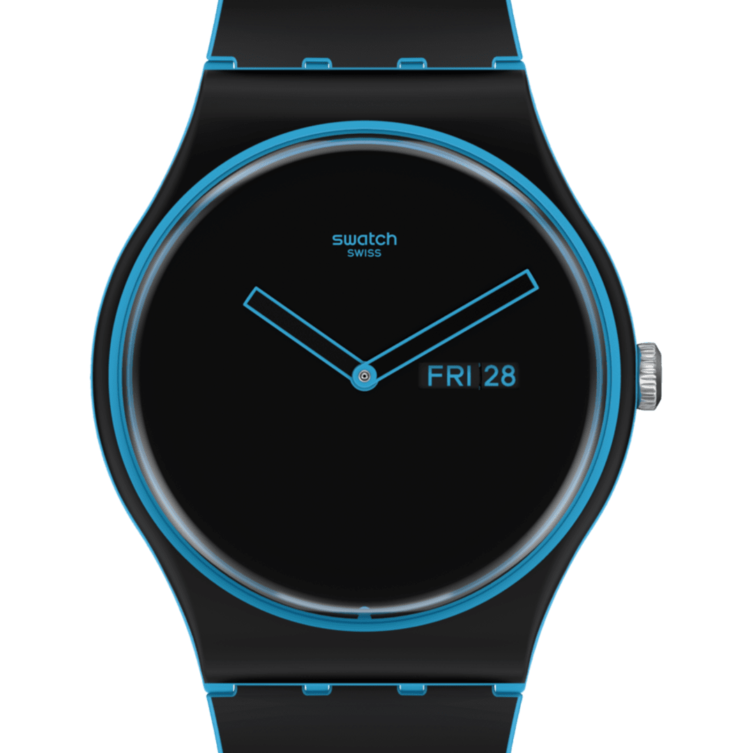SO29S701 Reloj Swatch Minimal Line Blue Unisex banda de caucho