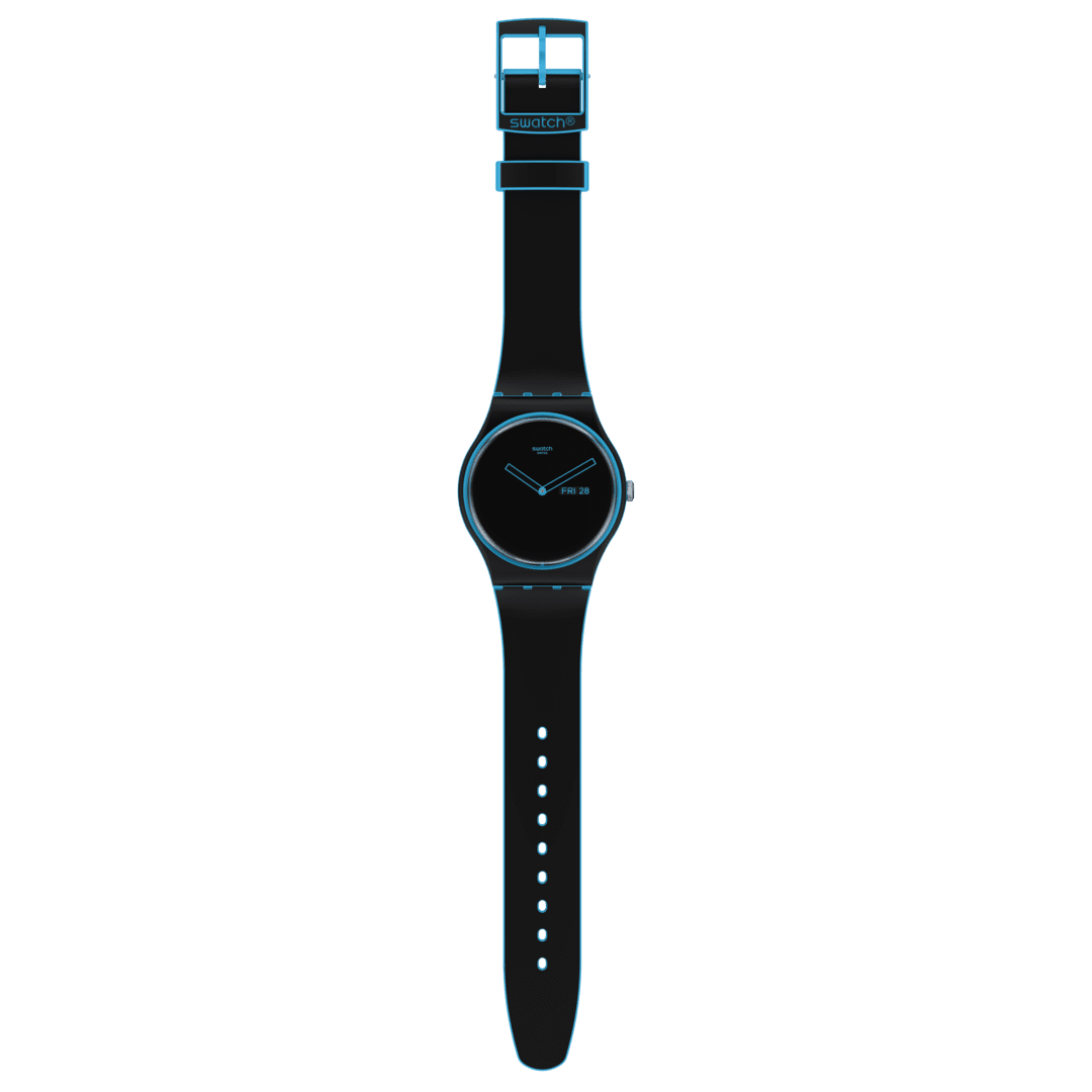 SO29S701 Reloj Swatch Minimal Line Blue Unisex banda de caucho