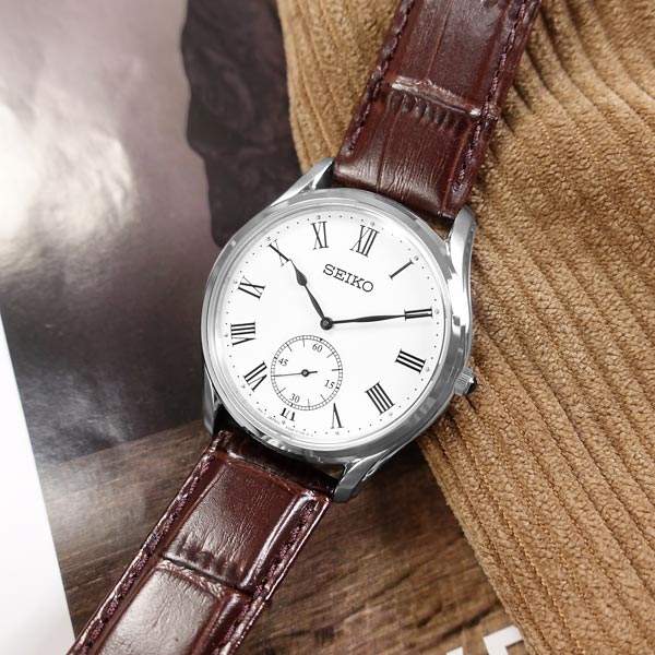 SRK049P1 Reloj Seiko de hombre pulsera de cuero