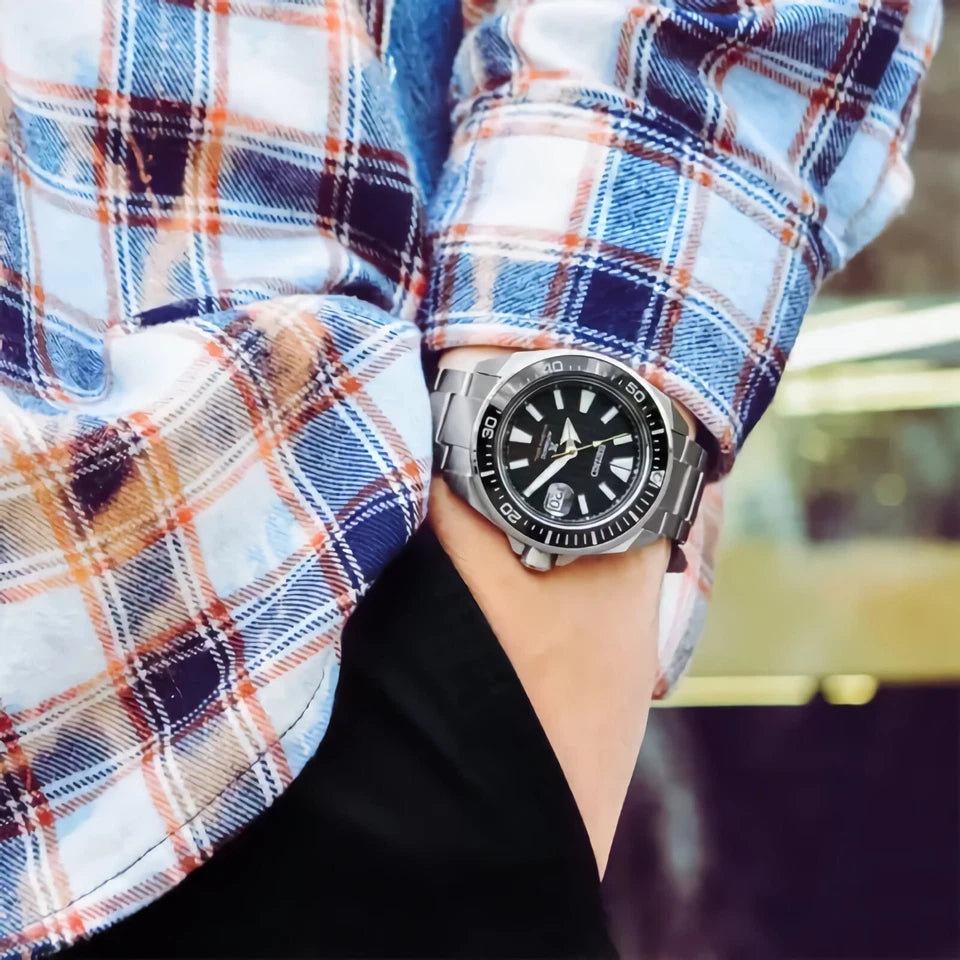 SRPE35K1 Reloj Seiko Sea King Samurai de hombre correa de acero inoxidable